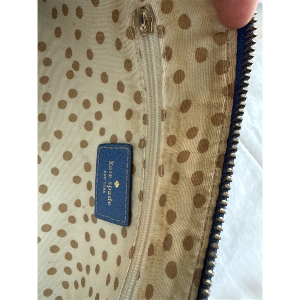 Kate Spade Wellesley Byrd Leather Purse With Gold Chain Handbag omegablue - Picture 10 of 10